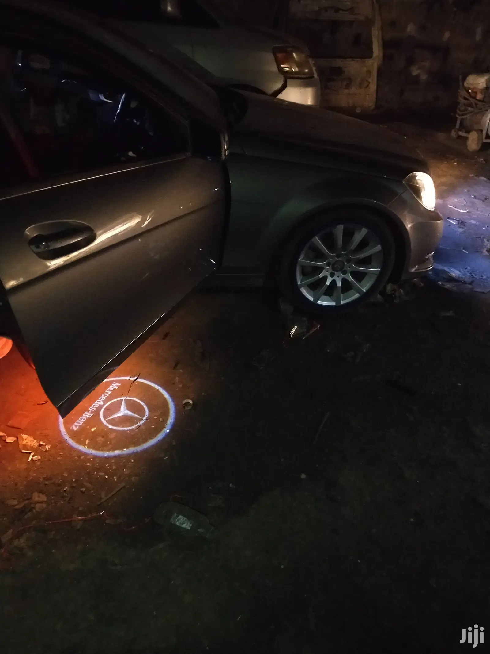 Mercedes Benz Door Logo Light