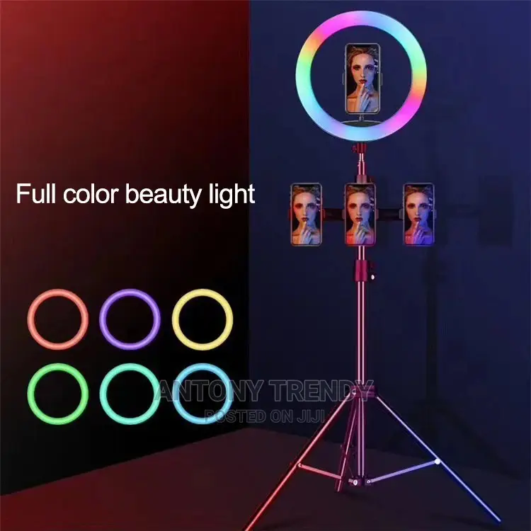 RGB Led Ring Light 7 Colors Ring Light With Tripod