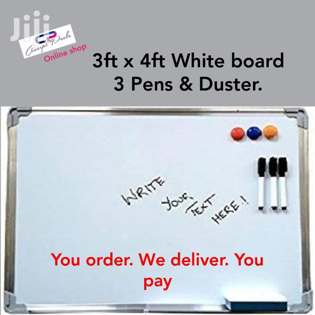 3FT X 4FT White Board, 3 White Board Markers Duster