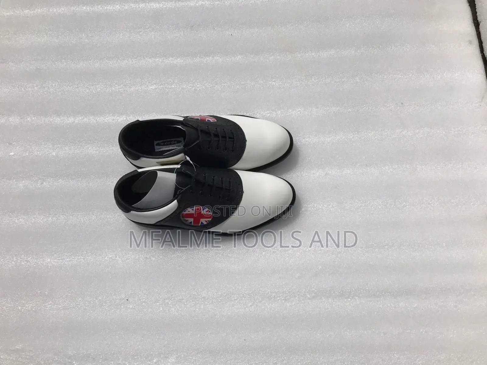 Sale! Sale! Genuine Leather Men Golf Shoes Plastic Spikes Ex-Uk
