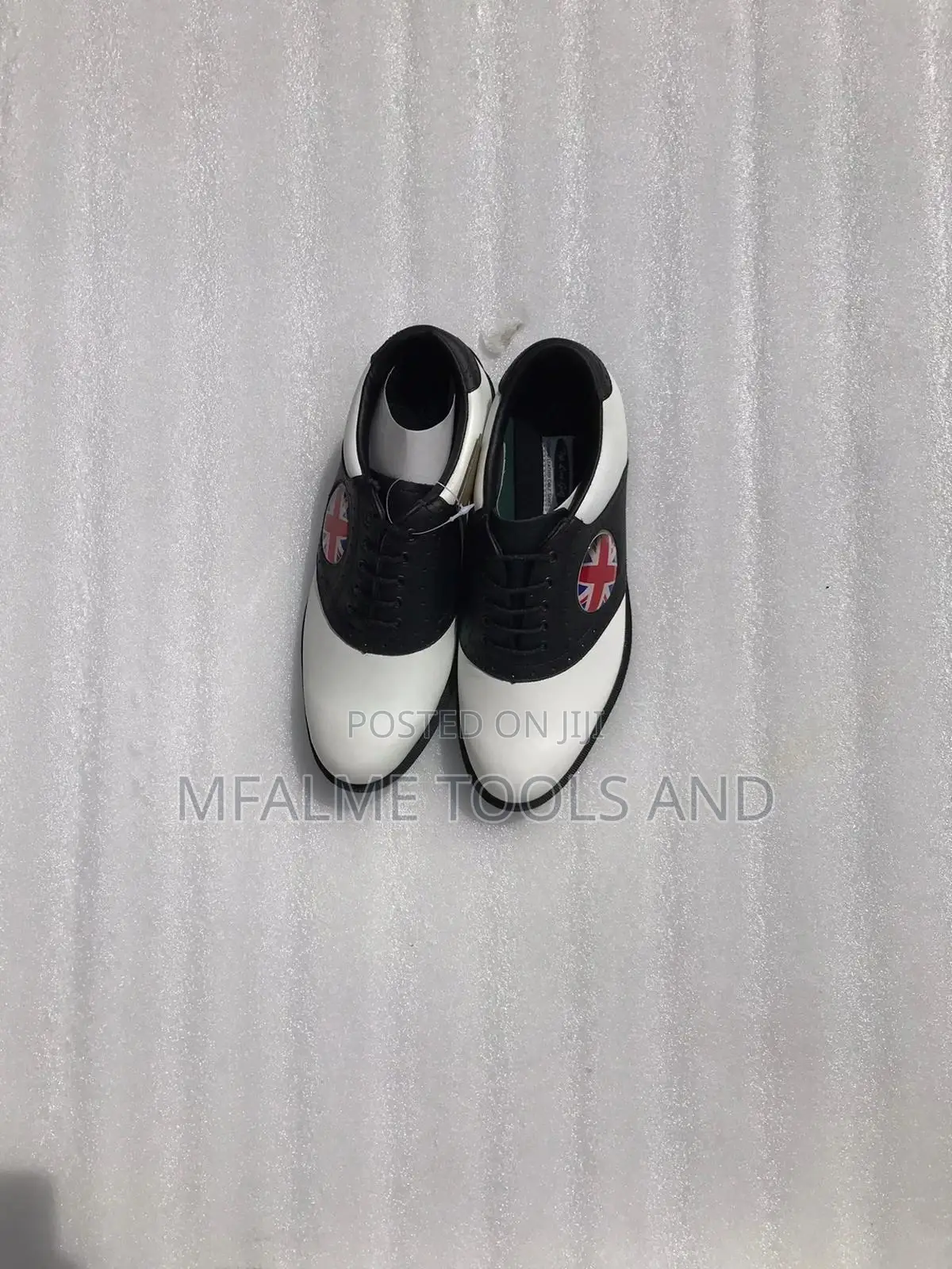Sale! Sale! Genuine Leather Men Golf Shoes Plastic Spikes Ex-Uk