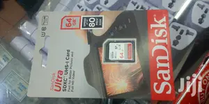 64 GB Sandisk Ultra SDHC UHS-1 Card.