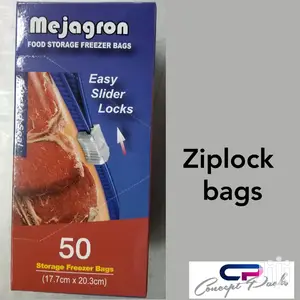 50pcs-(1.3kgs)Ziplock Slider Storage Bags