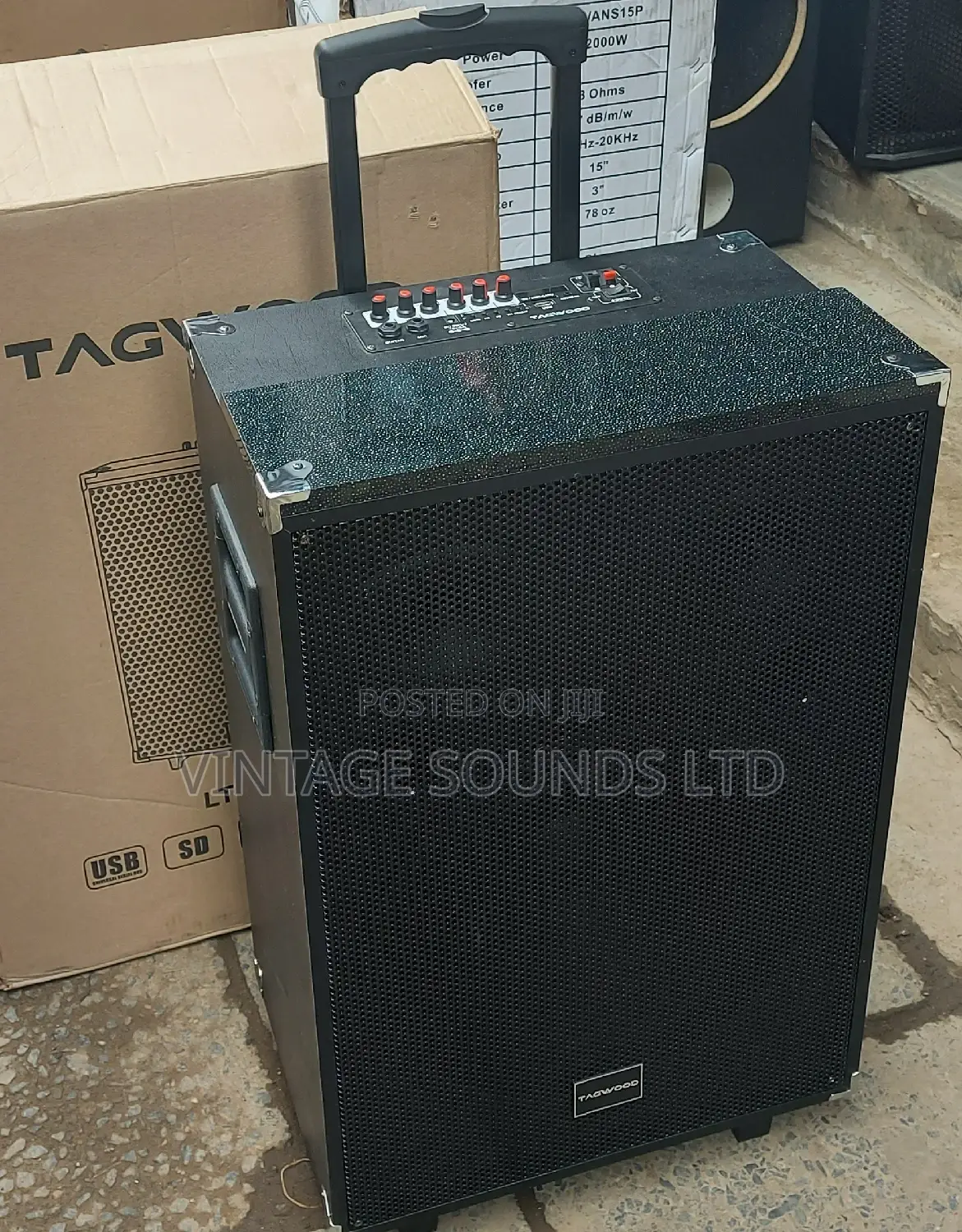 15 Inch Tagwood Portable Speaker