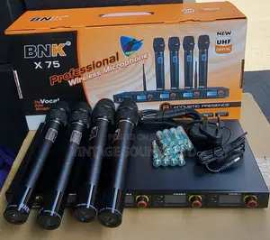 Bnk X75 Professional 4 In 1 Uhf Wireless Microphone