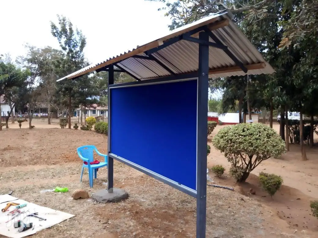 Pinboard Noticeboard Glass-sliding Free-standing With Shade