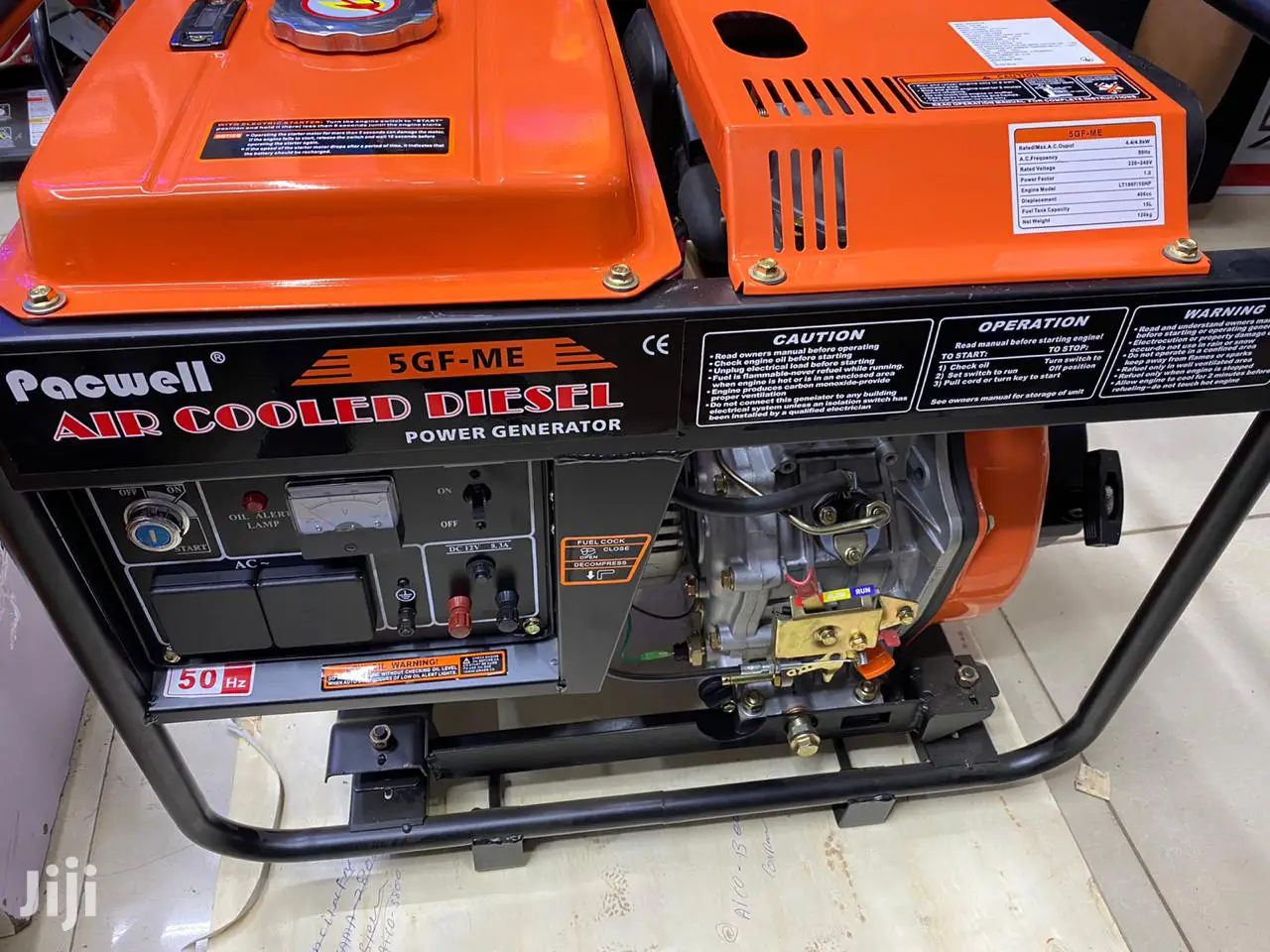 Pacwell Air Cooled Diesel Power Generator 6.5kva 5gf-Me