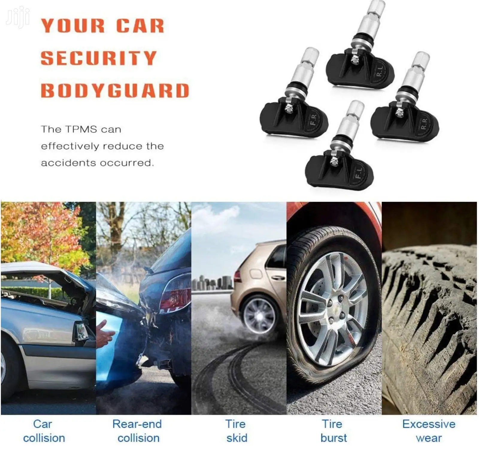 Car Tire Pressure Monitoring System -TPMS Solar -Internal