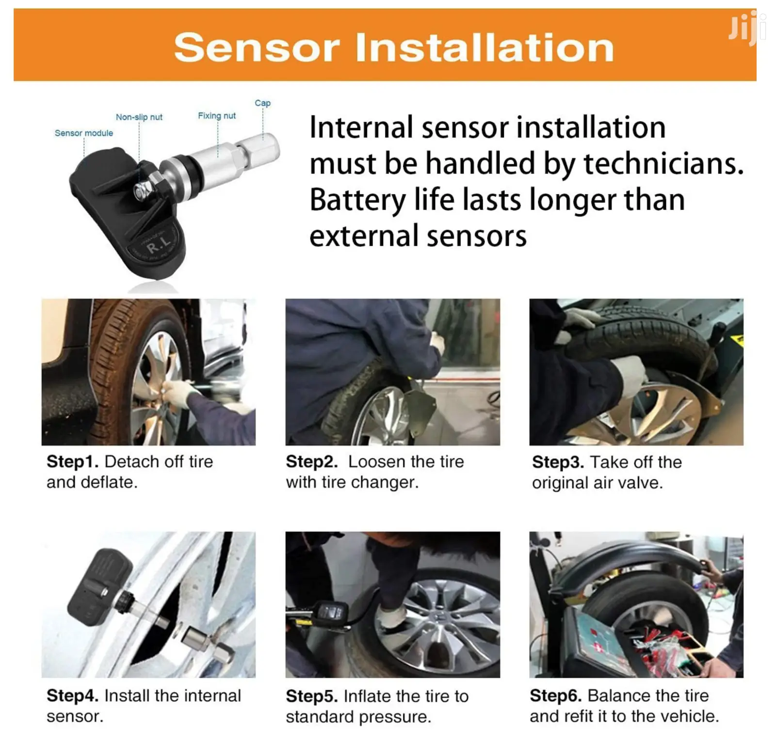 Car Tire Pressure Monitoring System -TPMS Solar -Internal