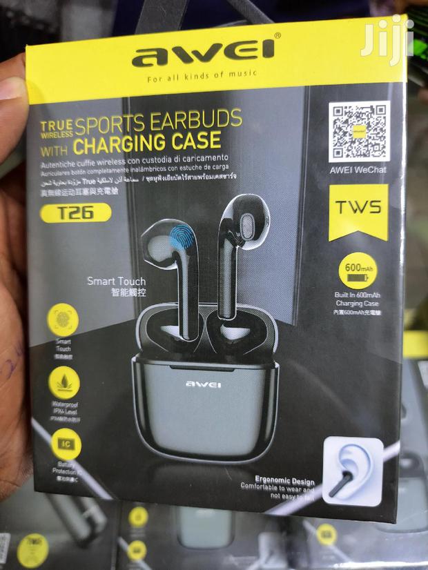 Awei Earbuds With Charging Case Touch Surface. - main view