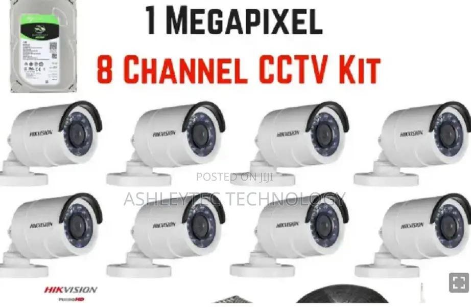 Hik Vision Six 6 Camera CCTV Sale With 100m Cable