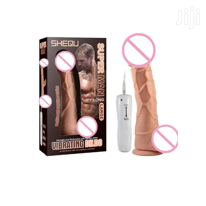 Superman Vibrating Dildo With Rotating Head