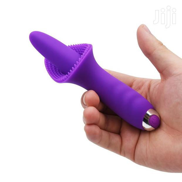 Tongue Lap Dildo Vibrator- Pink - thumbnail 2