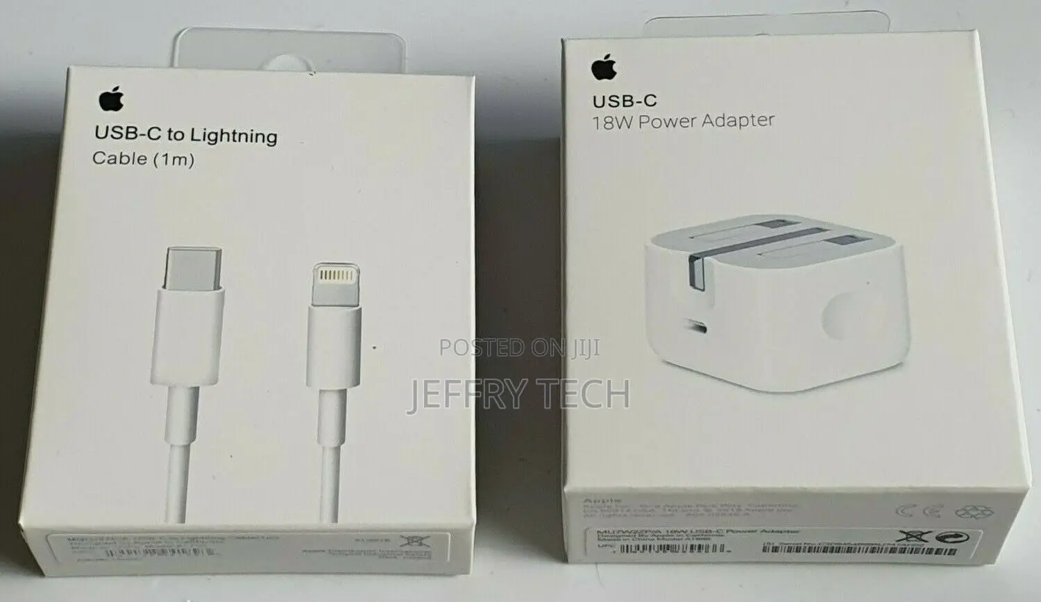 Apple 18W Fast Type-C Plug and USB-C to Lightning Cable For