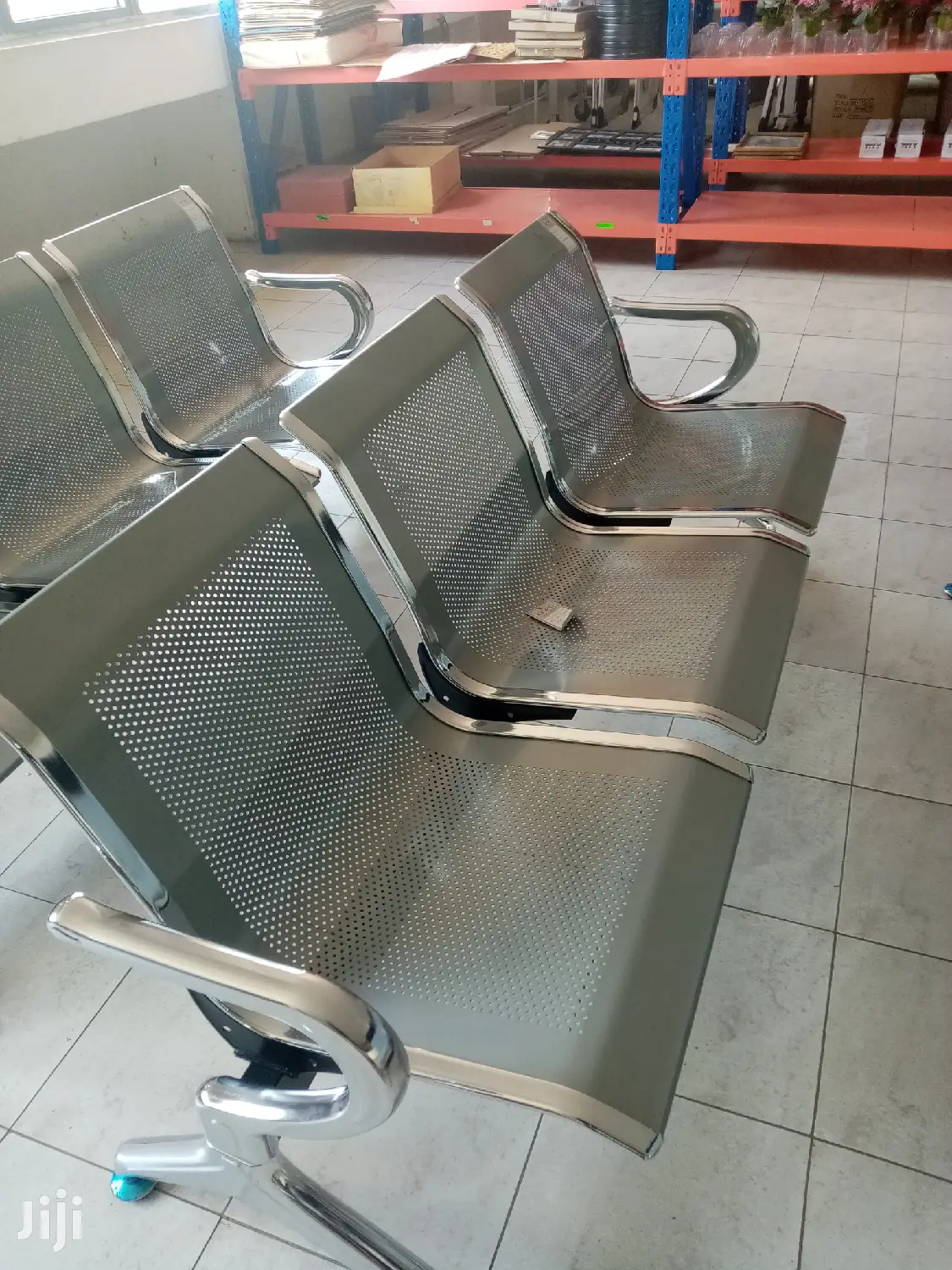 Non Padded Silver Linked Chair