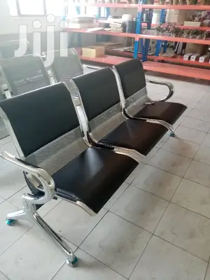 Black Padded Waiting Chair