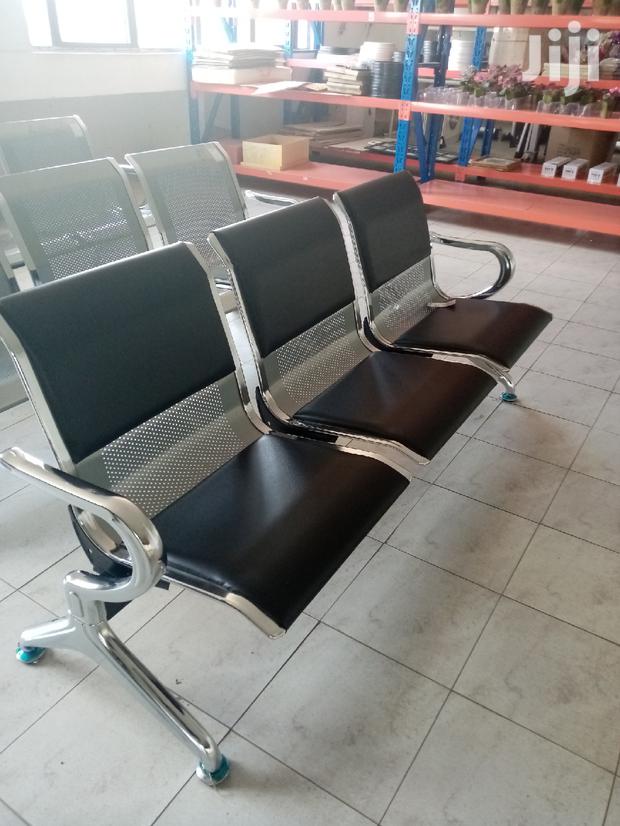 Black Padded Waiting Chair