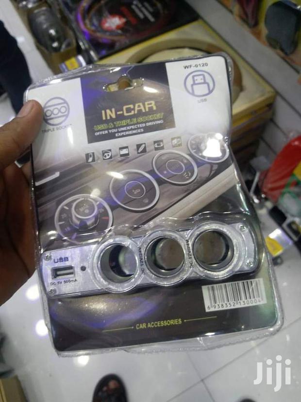 Cigarette Lighter Extension With Tripple Socket - thumbnail 2