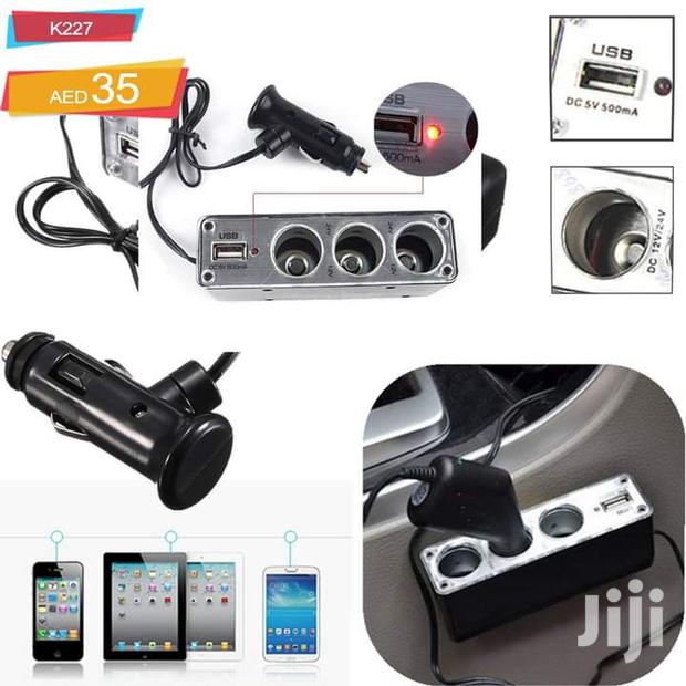 Cigarette Lighter Extension With Tripple Socket