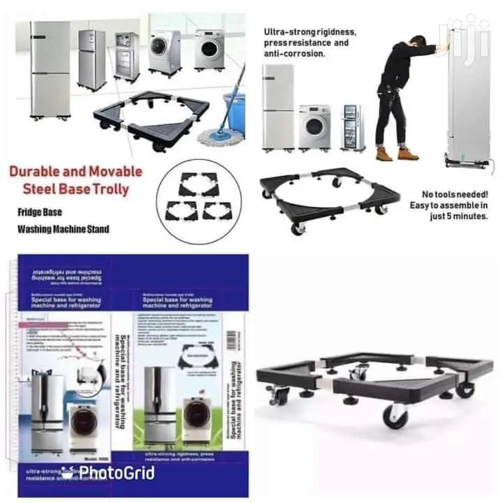 Movable Steel Base Stand for Fridges and Washing Machines
