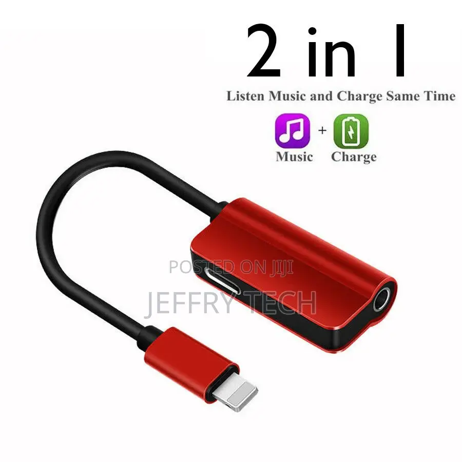 2 IN 1 3.5MM Audio AUX + Lightn Charging Adapter (Latest IOS