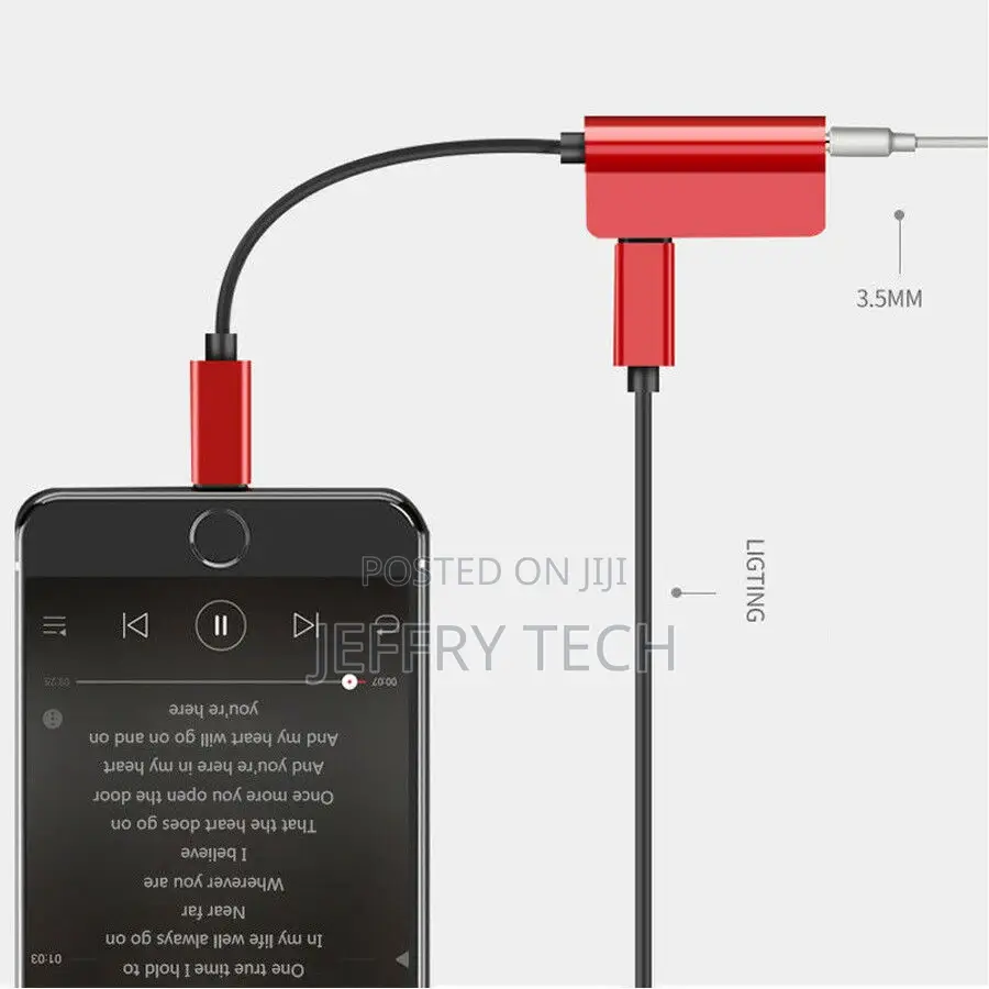 2 IN 1 3.5MM Audio AUX + Lightn Charging Adapter (Latest IOS