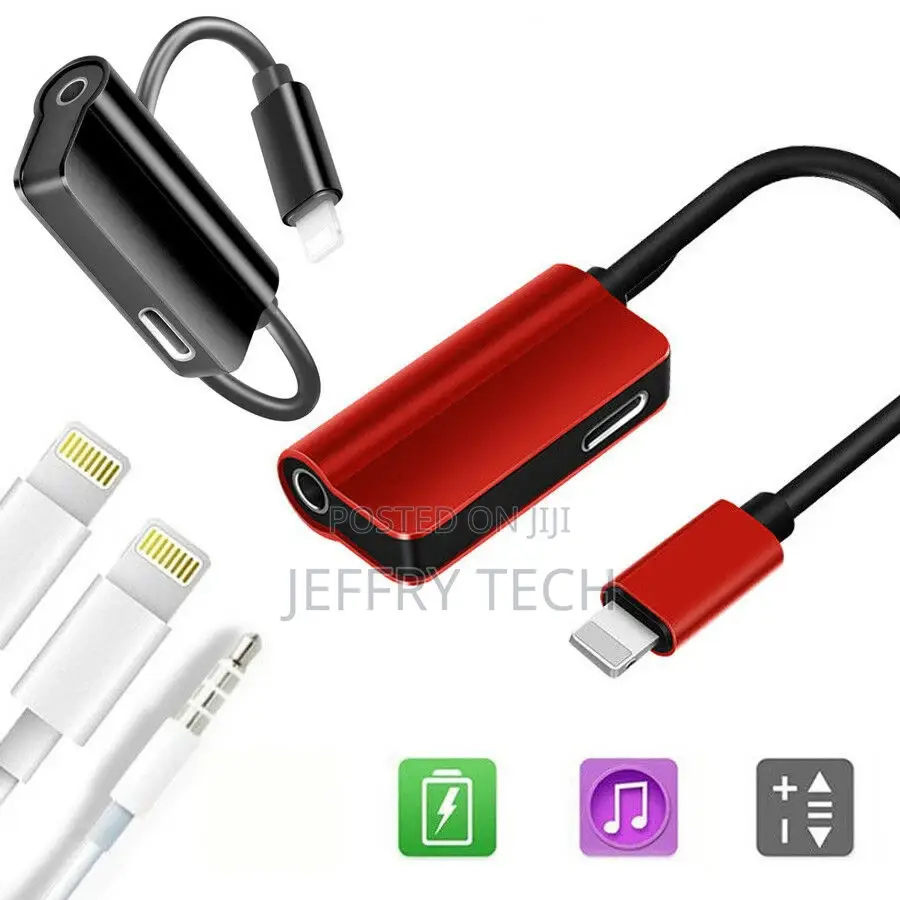 2 IN 1 3.5MM Audio AUX + Lightn Charging Adapter (Latest IOS