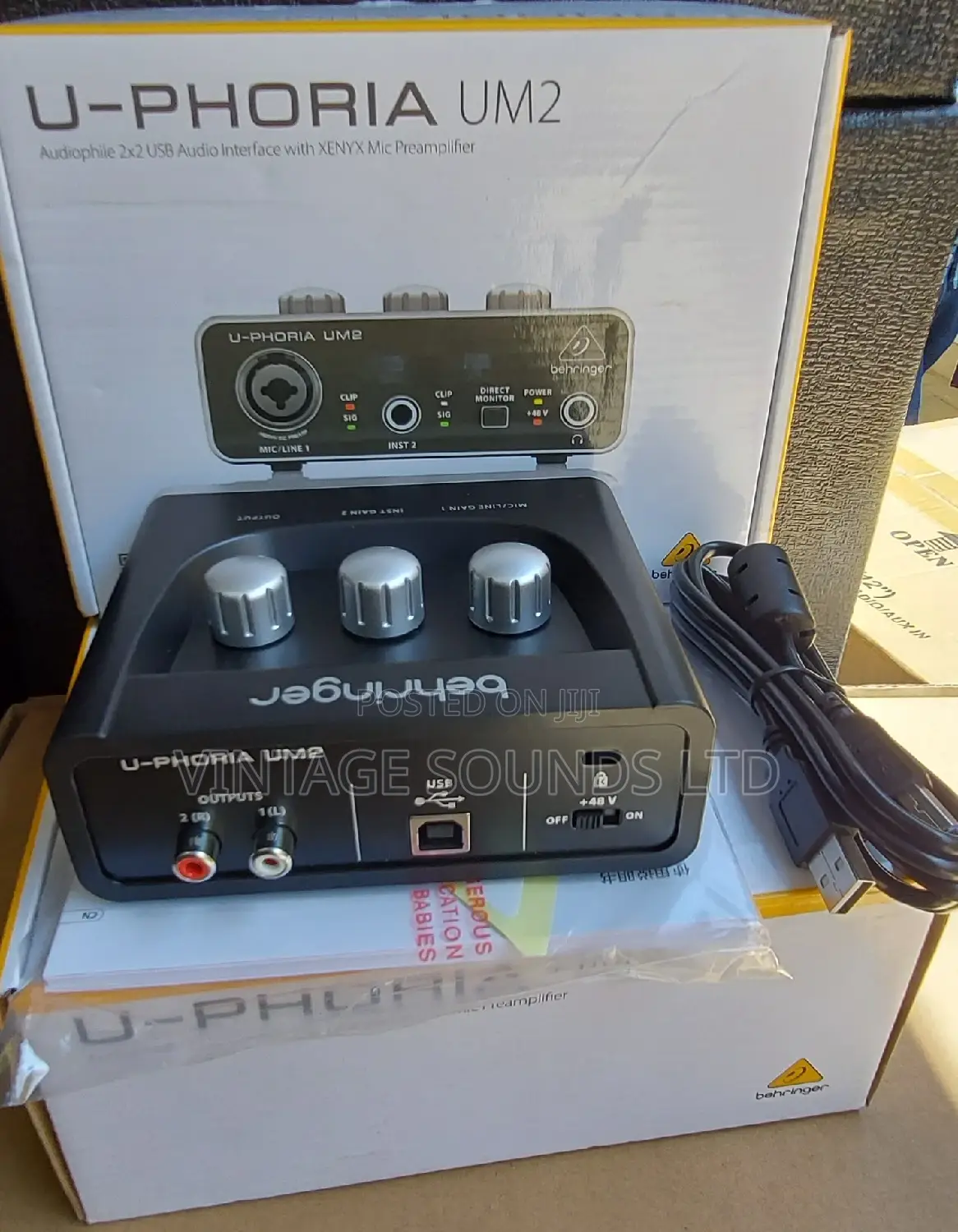 Behringer 2x2 USB Audio Interface for Recording Microphones