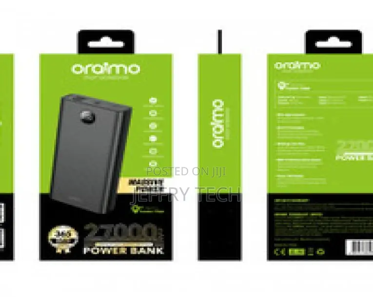 Oraimo Dual USB Port 27000mah Power Bank Fast Charging