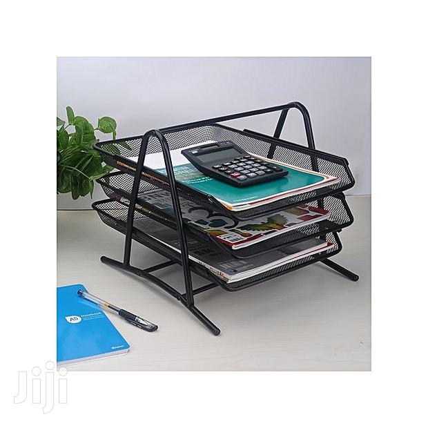 Office Tray 3-tier Mesh Desk Tray Office Desk Organizer