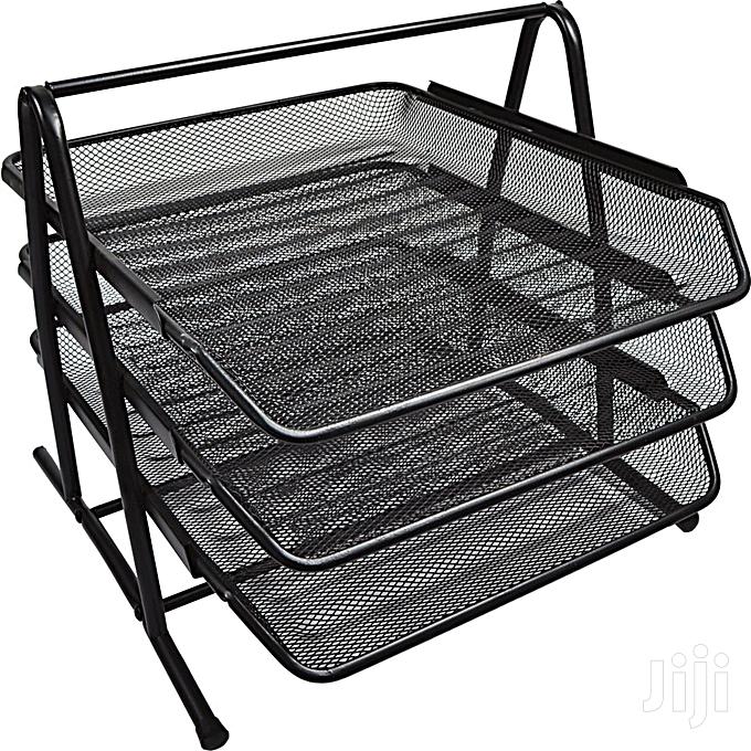 Office Tray 3-tier Mesh Desk Tray Office Desk Organizer