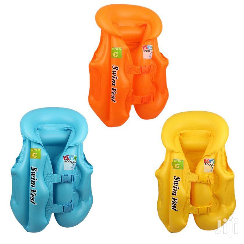 Kids Swimming Float Jacket - 3-10yrs - Blue/Yellow/Orange
