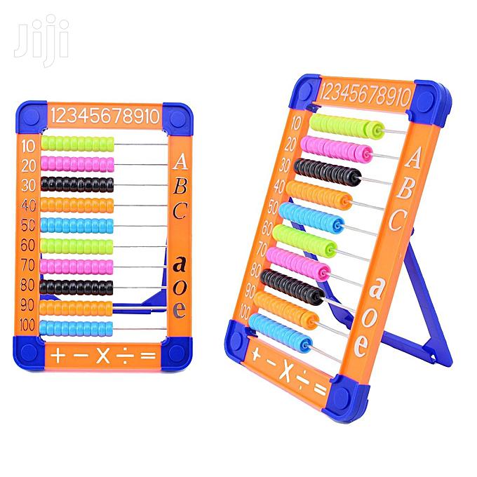 Abacus Plastic 15x11.5 Cm With 50 Beads With Metal Stand