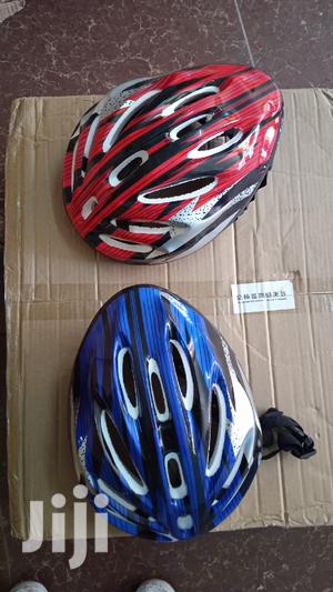 Red and Blue Skating Helmets
