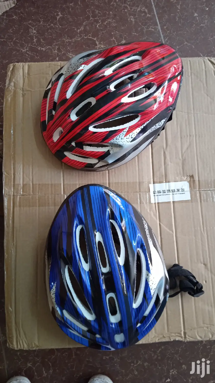 Red and Blue Skating Helmets