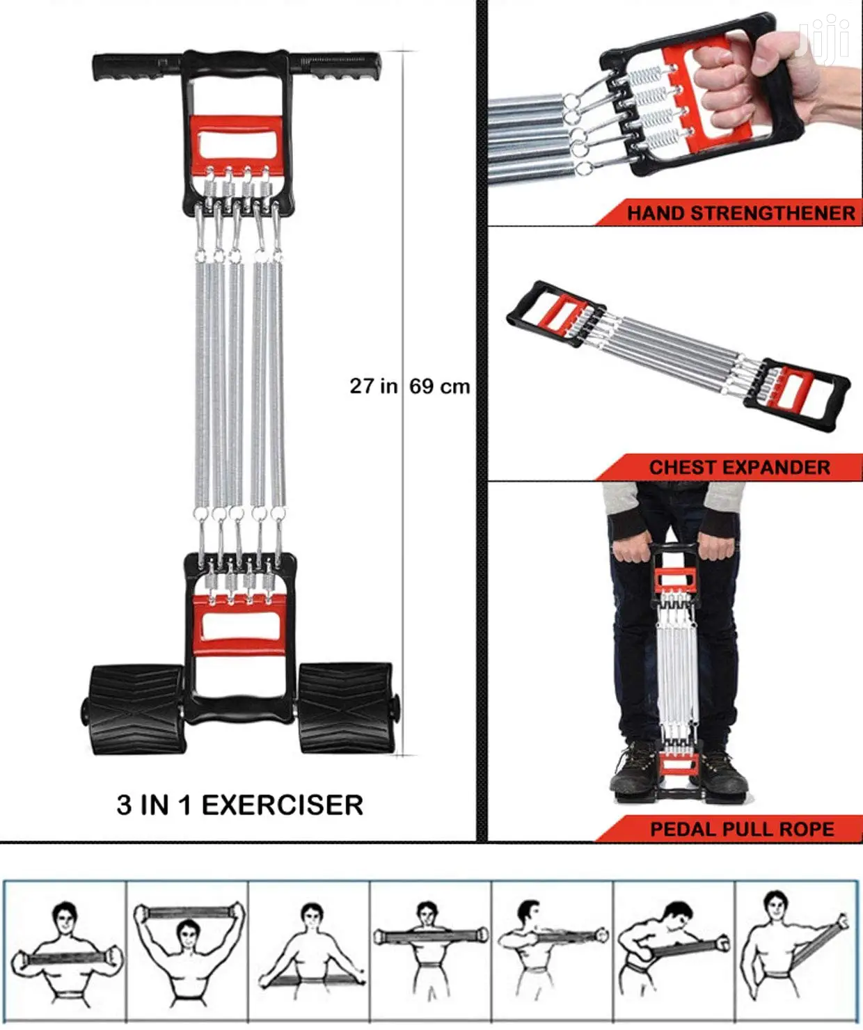 Spring Chest Expander ,Hand Gripper ,Pull Up Bars