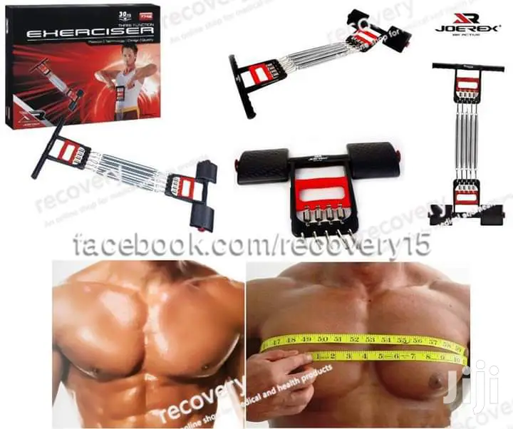 Spring Chest Expander Adjustable 3 In 2 Hand Gripper
