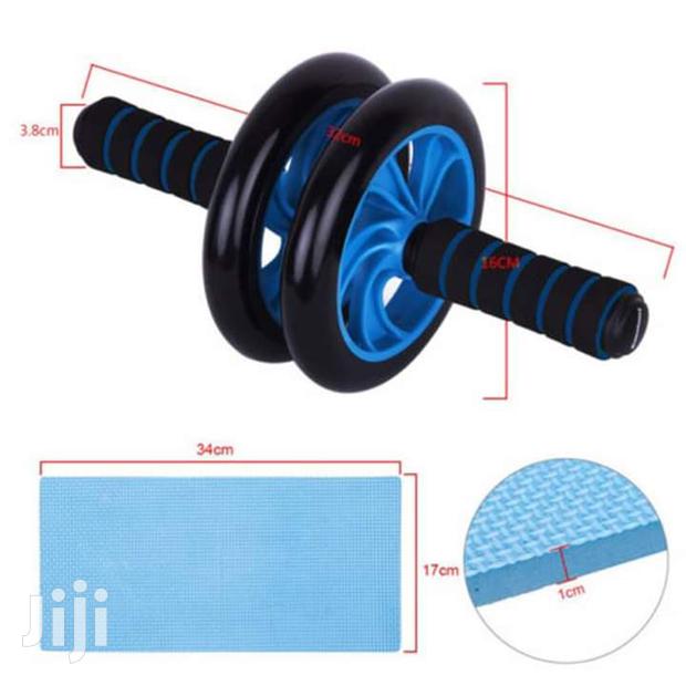 AB Wheel Doublr Wheel Fitness Abs Roller With Free Mat