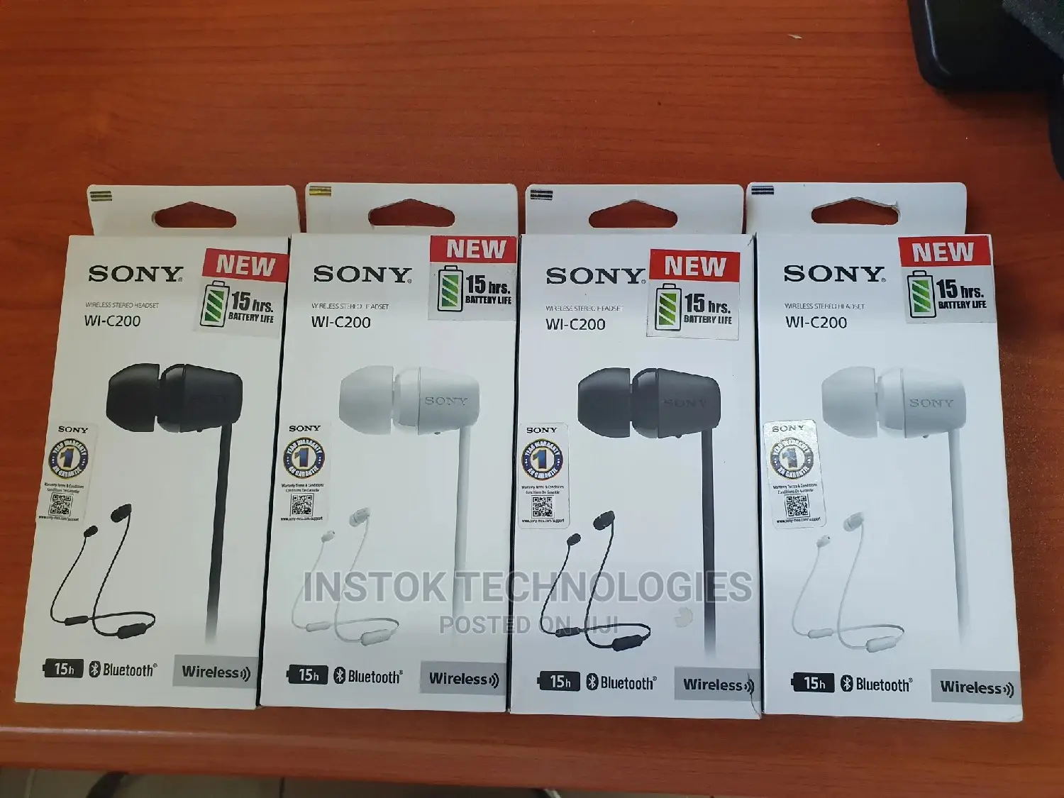 Sony WI-C200 Wireless In-ear Headset/Headphones With Mic For