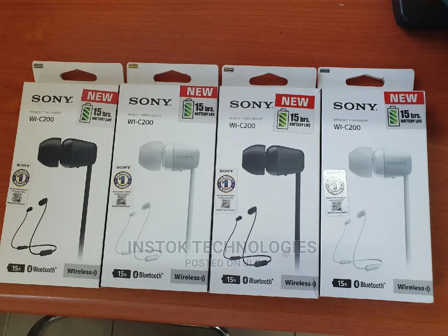 Sony WI-C200 Wireless In-ear Headset/Headphones With Mic For