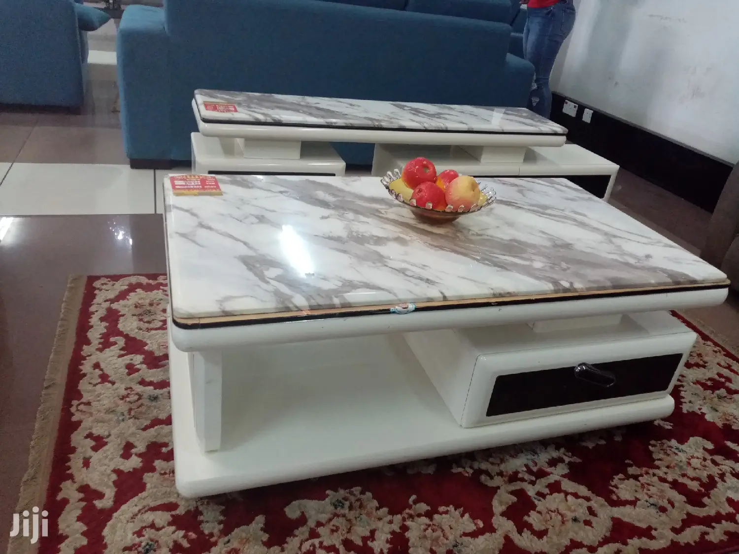 Pure Marble Matching Coffee Table Plus TV Stand