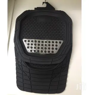 Black Rubber Nonslip Mats With Silver Patch