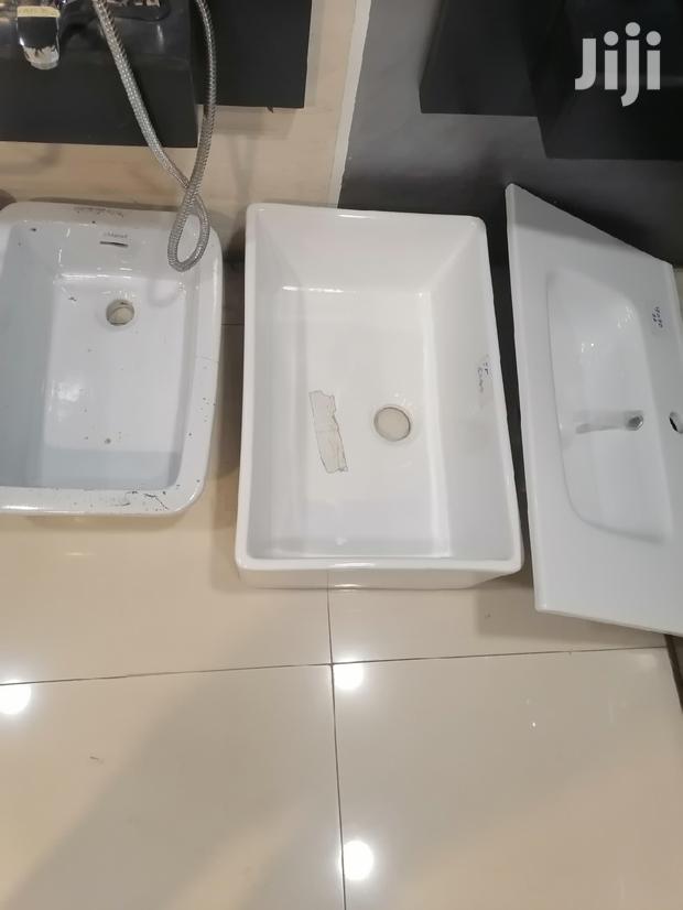 Dobby Sinks Ceramic Milky White