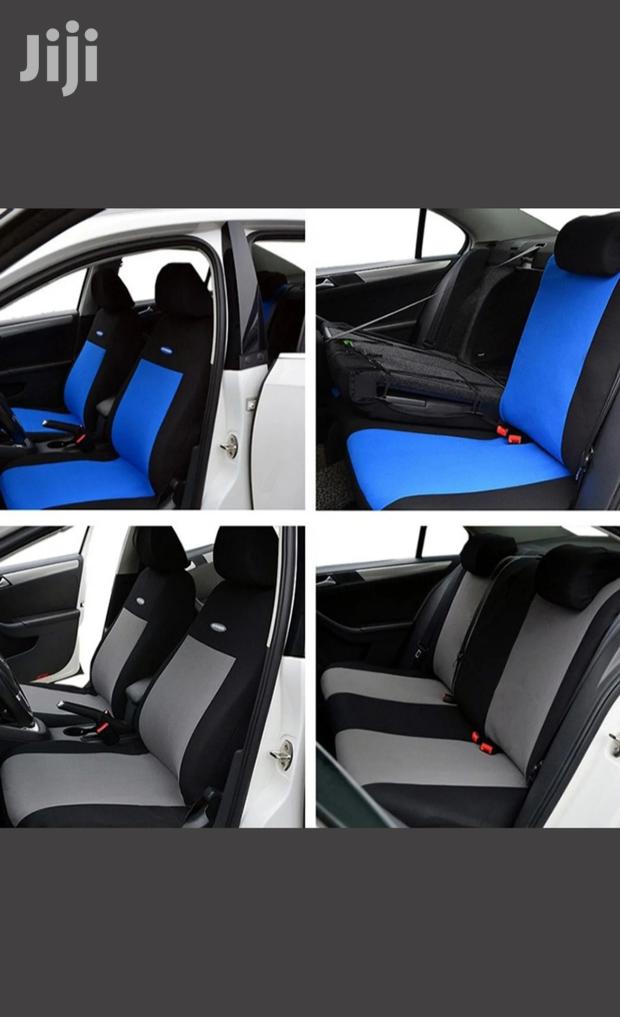 Grey Black/Blue Black Seat Covers