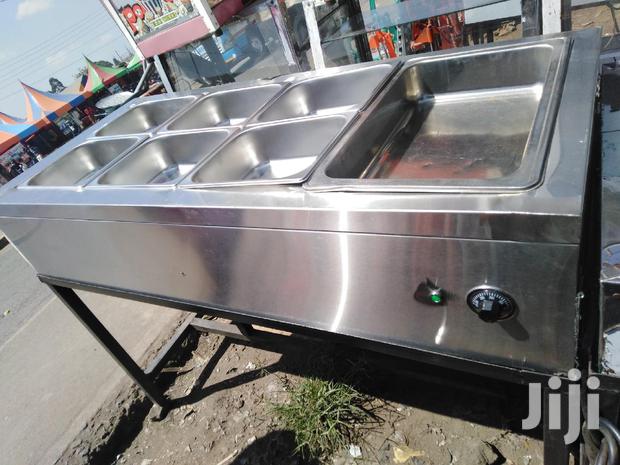 Food Warmer Bain Marie Stainless Steel 4-Full Partitions