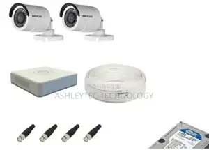 Hikvision 2 CCTV Camera, DVR, Mouse. Surveillance Kit