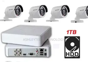 Hikvision 4 Cctv Cameras Security Complete System Package Se