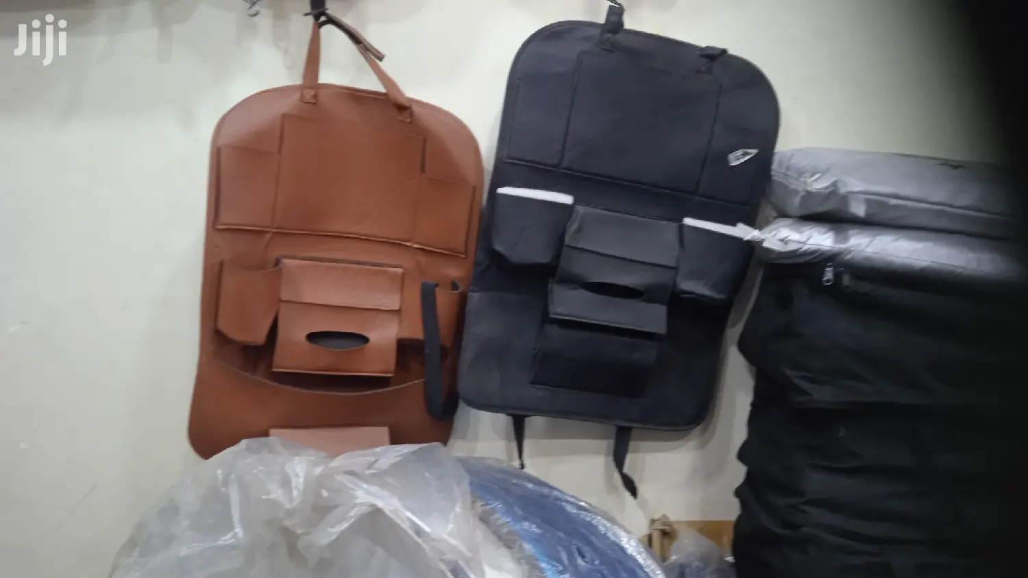 1pc Leather Back Seat Organizers
