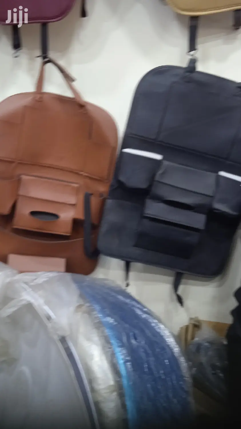 1pc Leather Back Seat Organizers