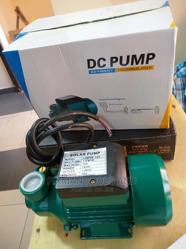 DC Solar Booster Pump, 12 v , 1500 L/H, 25 M Head 180 Watts